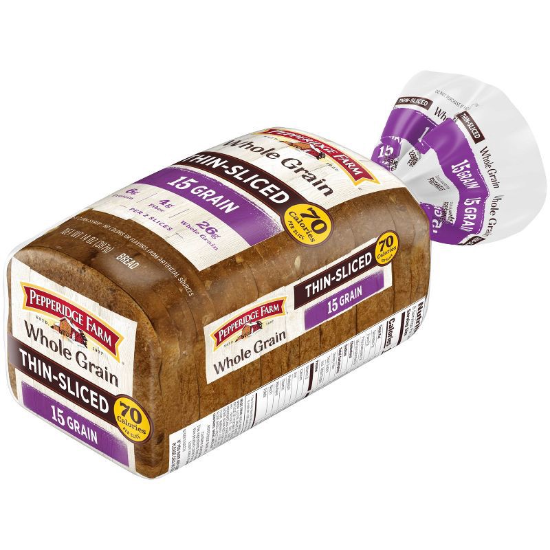 slide 5 of 5, Pepperidge Farm Farmhouse Thin Sliced 15 Grain Bread - 14oz, 14 oz