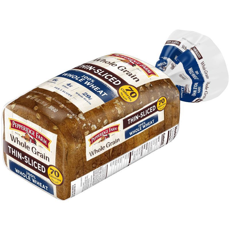 slide 5 of 5, Pepperidge Farm Farmhouse Thin Sliced 100% Wheat Bread - 14oz, 14 oz