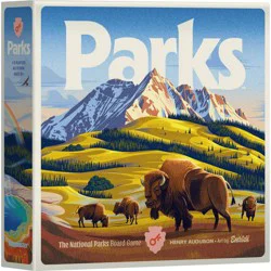 Keymaster Games Parks 2nd Edition Board Game: Includes Cards, Game Board, Tokens, Wooden Pieces for 2-5 Players