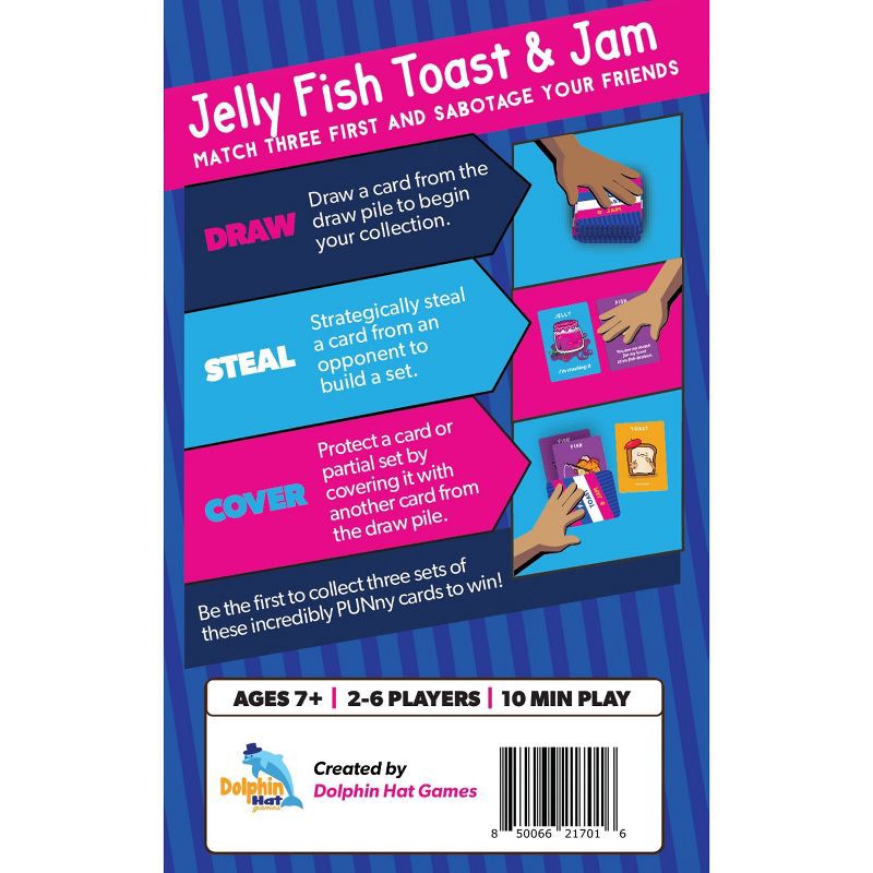 slide 2 of 7, Dolphin Hat Games Jelly Fish Toast and Jam Card Game, 1 ct