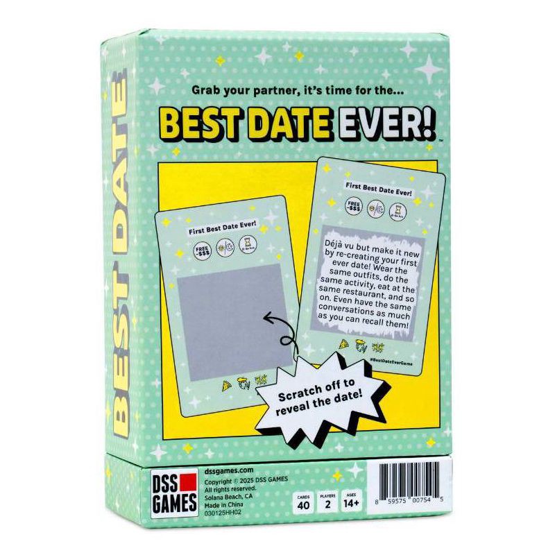slide 2 of 7, Best Date Ever! Scratch Off Date Night Ideas: DSS Games Party Card Game, 2 Players, Creativity Boost, 1 ct