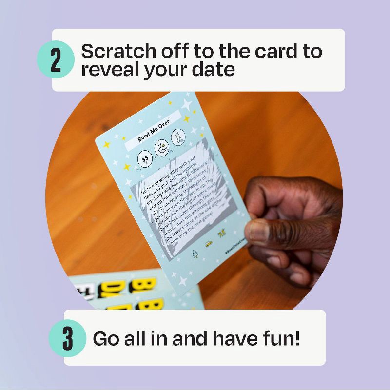 slide 5 of 7, Best Date Ever! Scratch Off Date Night Ideas: DSS Games Party Card Game, 2 Players, Creativity Boost, 1 ct