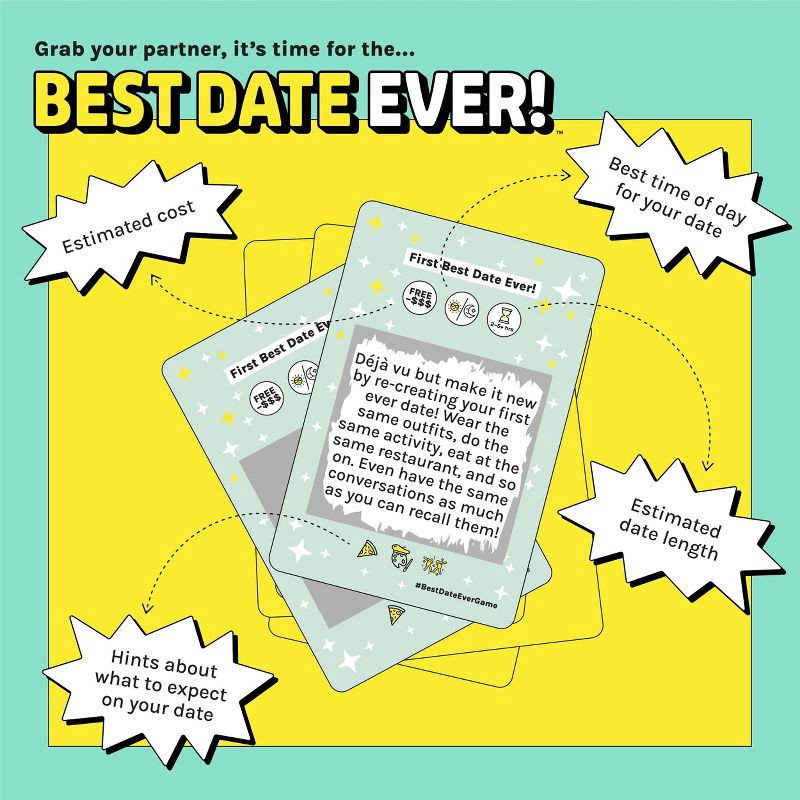 slide 7 of 7, Best Date Ever! Scratch Off Date Night Ideas: DSS Games Party Card Game, 2 Players, Creativity Boost, 1 ct