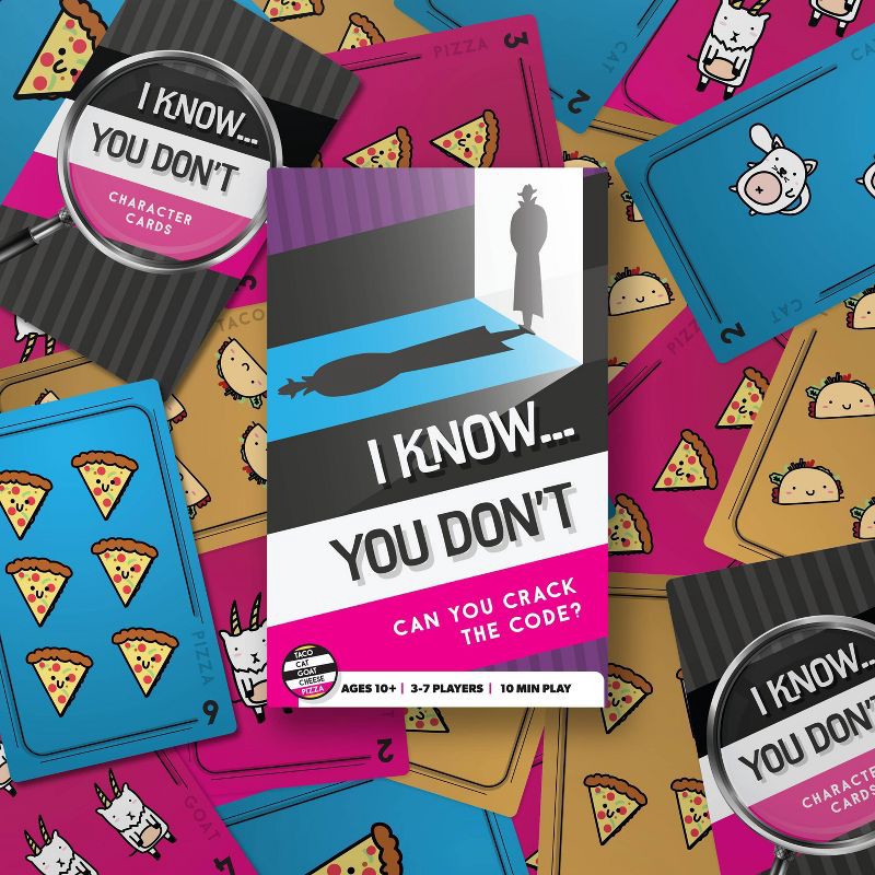 slide 3 of 8, Dolphin Hat Games I Know You Don't Card Game: Creative Thinking, 2-6 Players, Includes Instructions, 1 ct