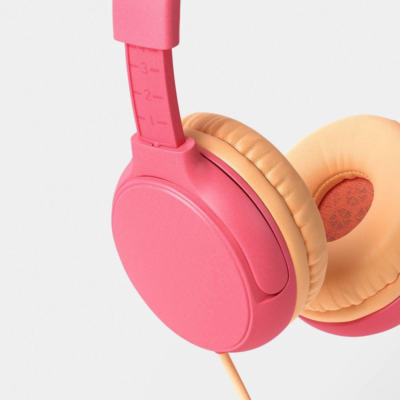 slide 4 of 4, Kids' Wired Headphones Bubblegum Pink - heyday™, 1 ct