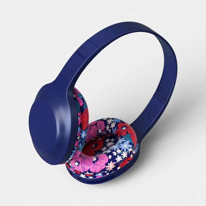 slide 3 of 3, Wireless Banded Headphones Poppy Flowers - heyday™, 1 ct