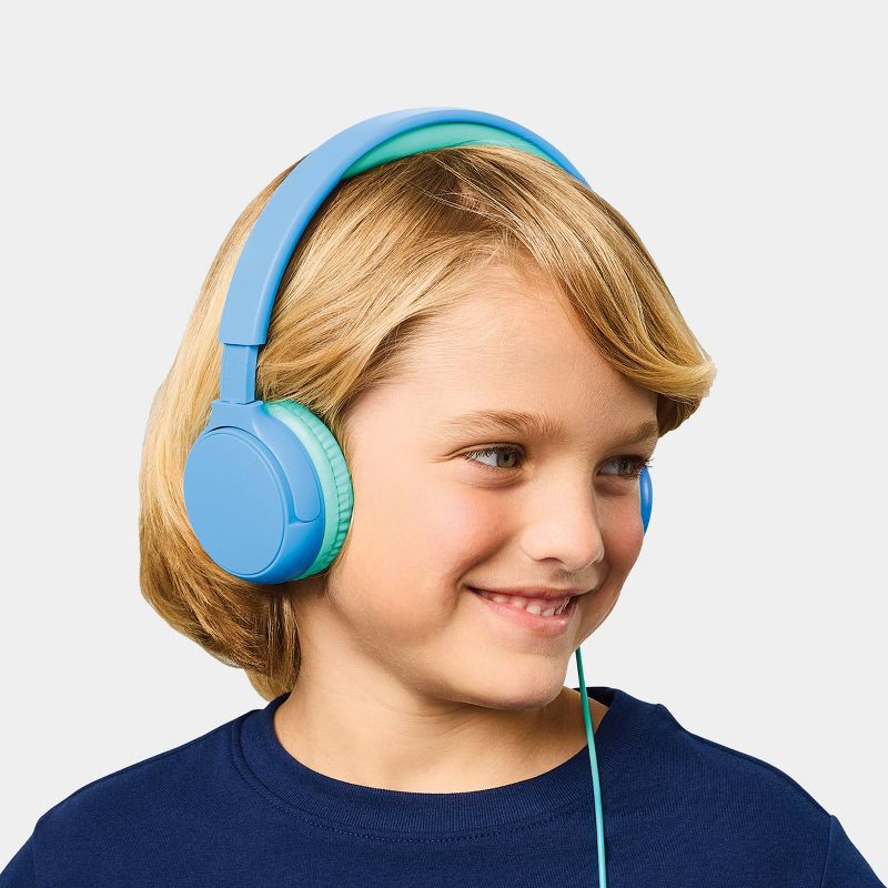 slide 1 of 6, Kids' Wired Headphones Sky Blue - heyday™, 1 ct