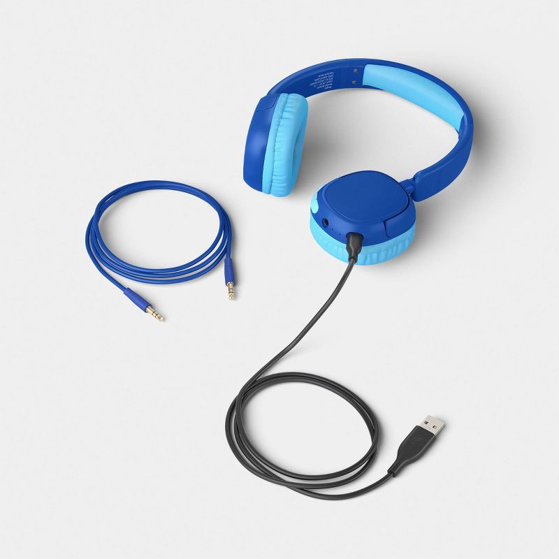 slide 2 of 3, Kids' Wireless Headphones Indigo/Sky Blue - heyday™, 1 ct