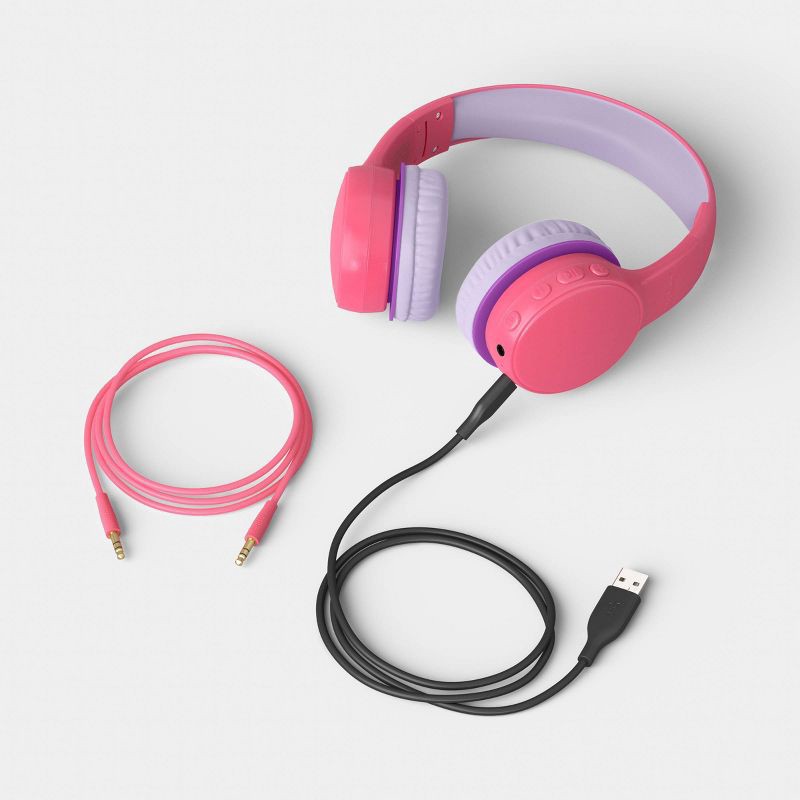 slide 2 of 3, Kids Wireless Active Noise Cancelling Headphones Bubblegum Pink/Galactic Lilac - heyday™, 1 ct