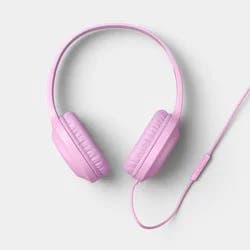 Wired Banded Over Ear Headphones with Microphone in Bright Lilac - heyday™