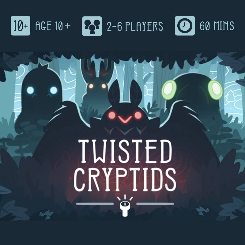 slide 2 of 7, TeeTurtle Twisted Cryptids Board Game: Creative Thinking, 30-60 Min Play, 2-4 Players, Includes Cards & Tokens, 1 ct