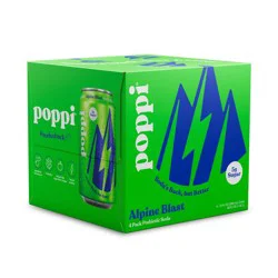 Poppi Alpine Blast Prebiotic Beverage - 4pk/12 fl oz Cans