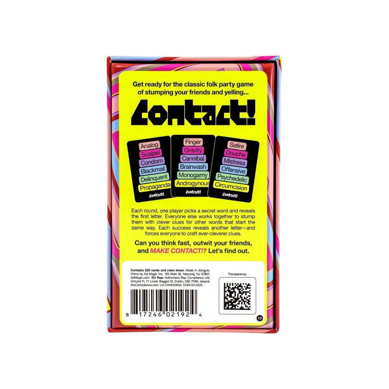 slide 3 of 6, Contact by Cards Against Humanity: Social Skills Party Game for 3+ Players, Includes Cards, 30+ Minutes Playtime, 1 ct