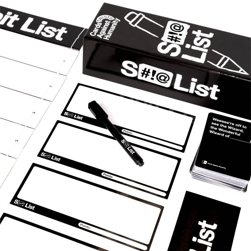 slide 5 of 5, Cards Against Humanity Sh** List, 1 ct