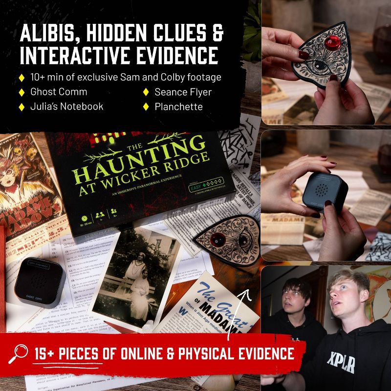 slide 7 of 8, Hunt A Killer x Sam and Colby: The Haunting at Wicker Ridge Board Game, 1 ct