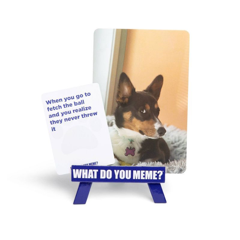 slide 4 of 7, What Do You Meme? Family Pets Only Edition Card Game: Creative Thinking Party Game for 3+ Players, Includes Cards, 1 ct