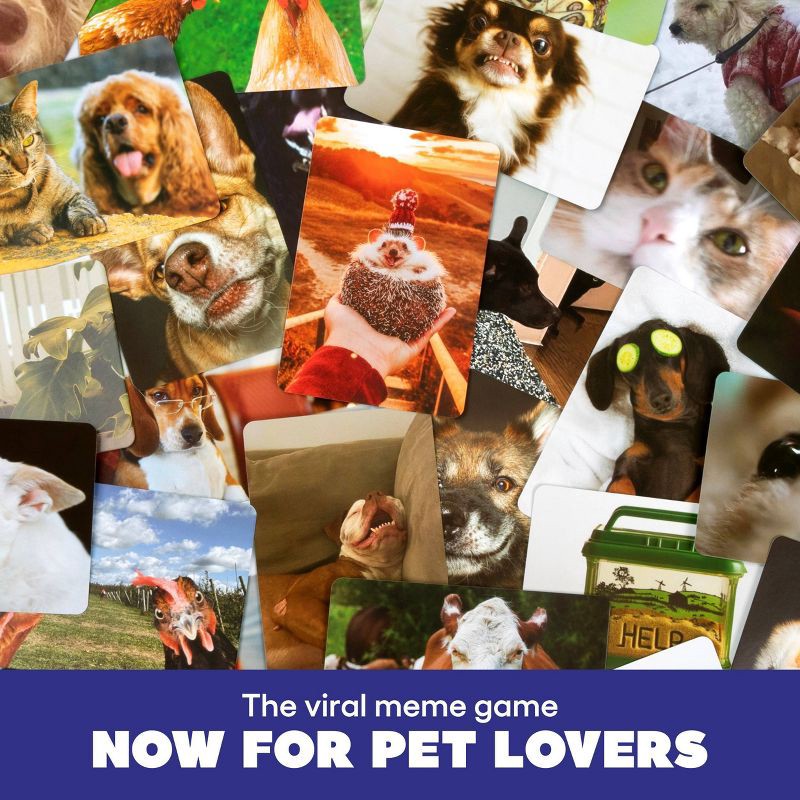 slide 5 of 7, What Do You Meme? Family Pets Only Edition Card Game: Creative Thinking Party Game for 3+ Players, Includes Cards, 1 ct