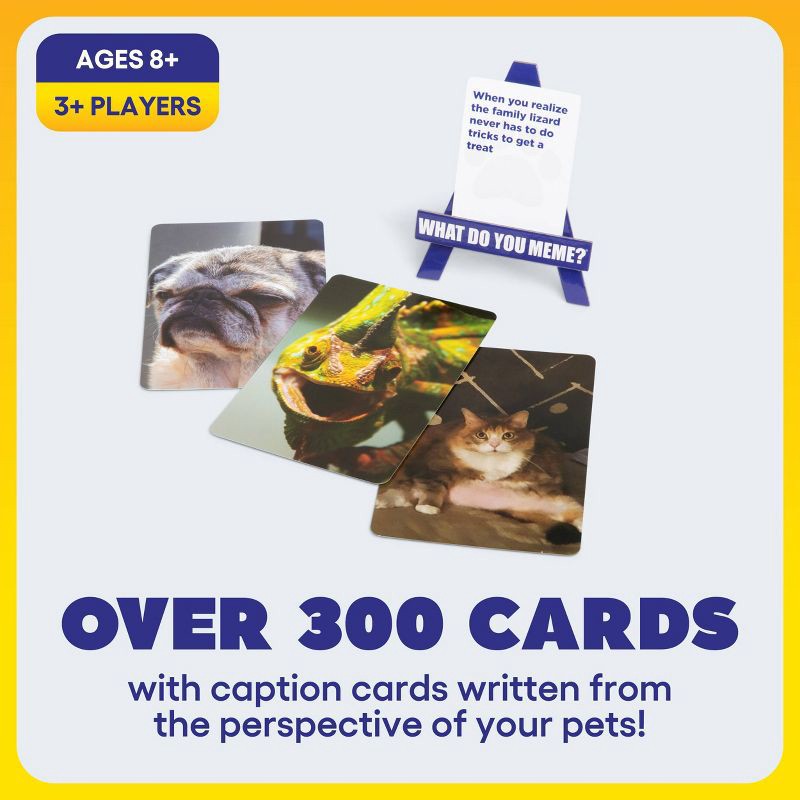slide 7 of 7, What Do You Meme? Family Pets Only Edition Card Game: Creative Thinking Party Game for 3+ Players, Includes Cards, 1 ct