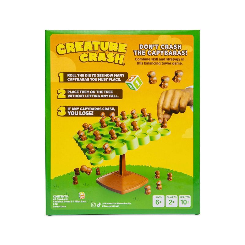 slide 8 of 8, Capybara Crash Toppling Tower by What Do You Meme?: Creative Thinking Classic Board Game, 2+ Players, 5-15 Min Game, 1 ct