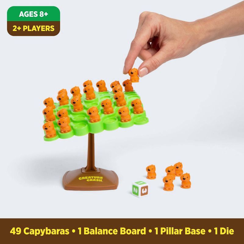 slide 5 of 8, Capybara Crash Toppling Tower by What Do You Meme?: Creative Thinking Classic Board Game, 2+ Players, 5-15 Min Game, 1 ct