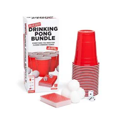 What Do You Meme? Buzzed Drinking Pong Bundle – Cards, Cups & Balls, 2+ Players