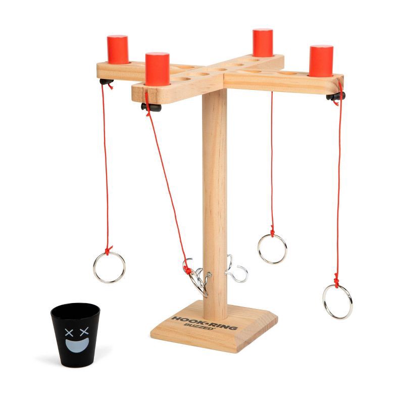 slide 2 of 7, Buzzed 4 Way Hook & Ring by What Do You Meme?: Creative Thinking Party Game with Tokens and Wooden Pieces, 1 ct