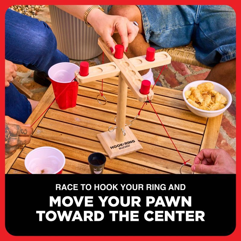 slide 5 of 7, Buzzed 4 Way Hook & Ring by What Do You Meme?: Creative Thinking Party Game with Tokens and Wooden Pieces, 1 ct
