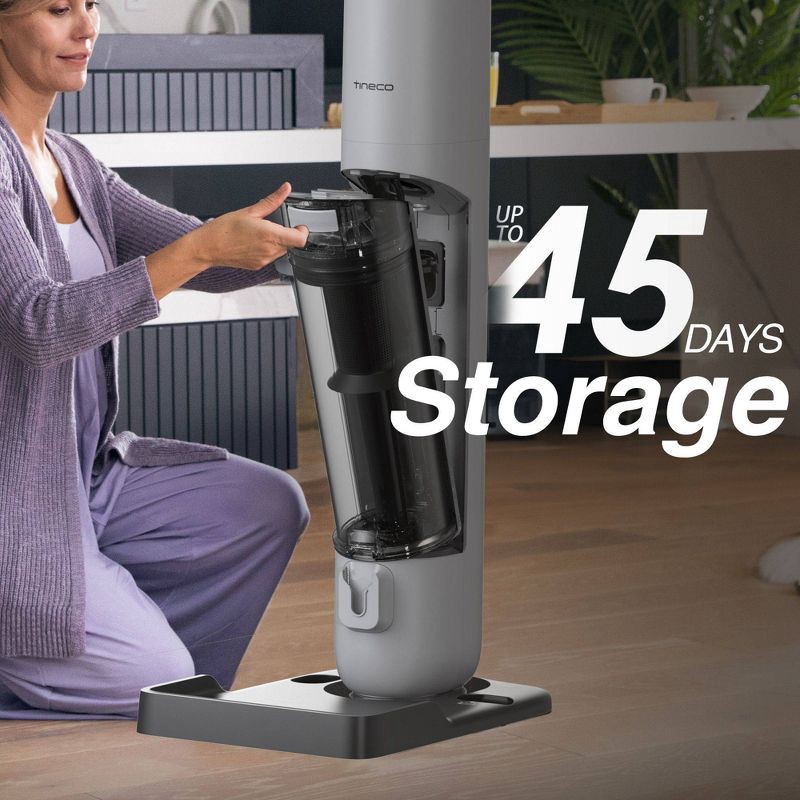 slide 4 of 12, Tineco GO Station Cordless Stick Vacuum with Auto-Empty Charging Station and Advanced 3D Sense Brush Gray ST508, 1 ct