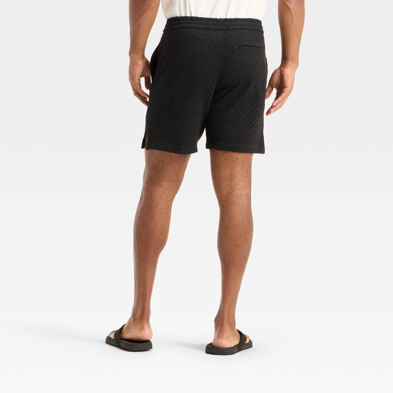 slide 2 of 3, Men's 7" Regular Fit Open Work Pull-On Shorts - Goodfellow & Co™ Black XS, 1 ct