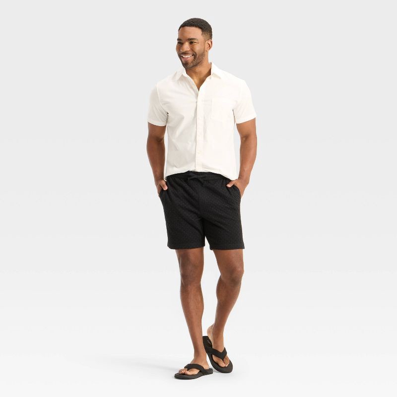 slide 3 of 3, Men's 7" Regular Fit Open Work Pull-On Shorts - Goodfellow & Co™ Black XS, 1 ct