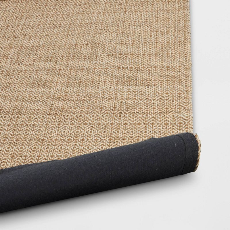 slide 4 of 4, 5'x7' Jute Diamond Area Rug Tan/Ivory - Threshold™, 1 ct