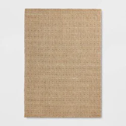 5'x7' Jute Diamond Area Rug Tan/Ivory - Threshold™