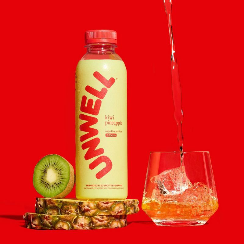 slide 2 of 7, Unwell Kiwi Pineapple Hydration Electrolyte Drink for Rapid Hydration + Focus - 16.9 fl oz Bottle, 16.9 fl oz