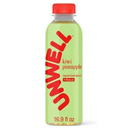 Unwell Kiwi Pineapple Hydration Electrolyte Drink for Rapid Hydration + Focus - 16.9 fl oz Bottle