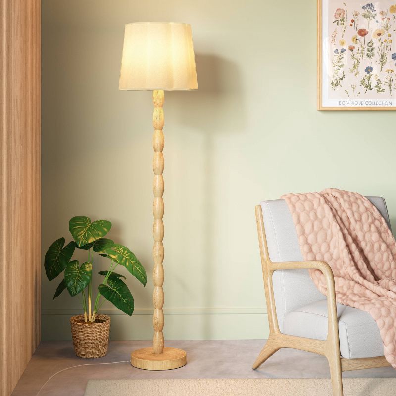 slide 2 of 4, Natural Polyresin Floor Lamp - Room Essentials™, 1 ct