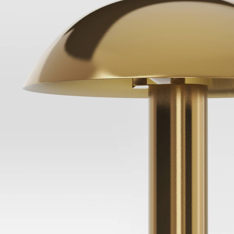 slide 3 of 3, Mild Steel Floor Lamp Brass - Threshold™, 1 ct