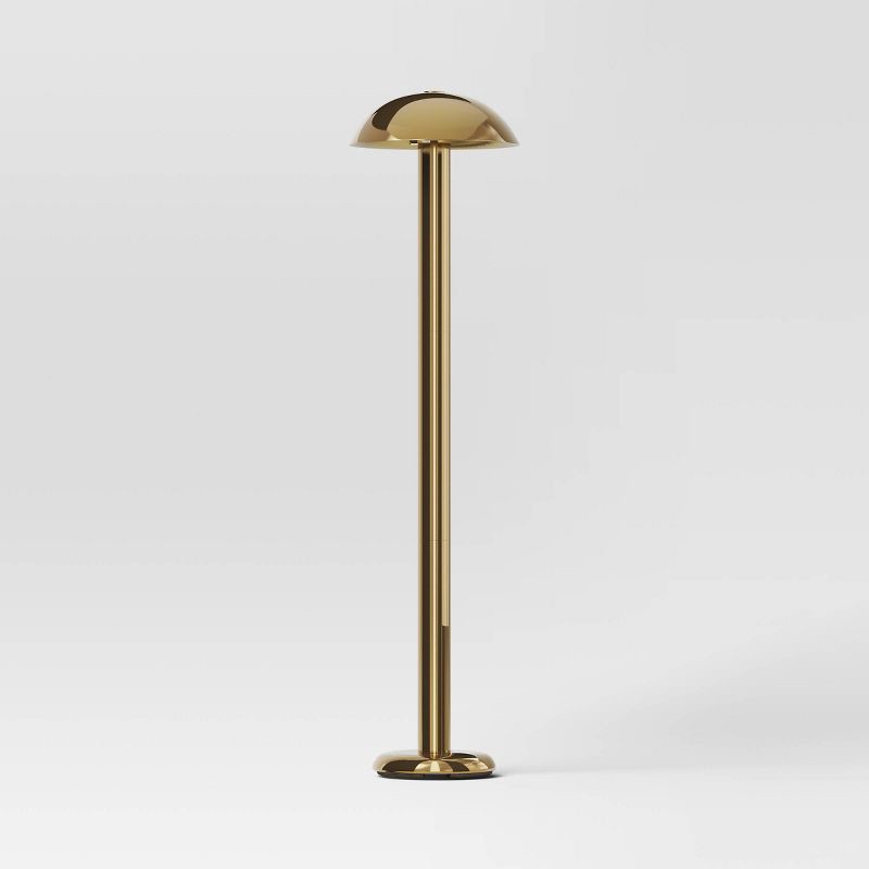 slide 1 of 3, Mild Steel Floor Lamp Brass - Threshold™, 1 ct