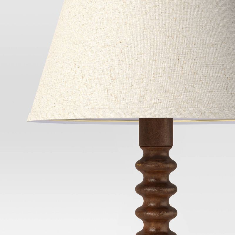 slide 3 of 3, Mid Tone Wood Floor Lamp - Threshold™, 1 ct