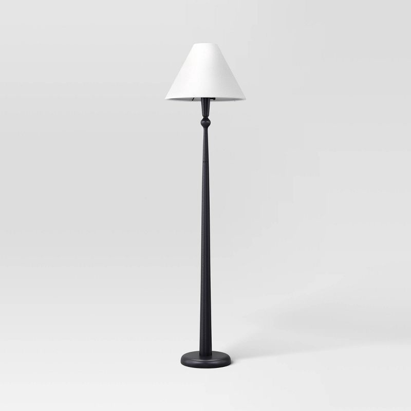 slide 1 of 3, Textured Cast Metal Floor Lamp - Threshold™, 1 ct