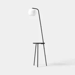 Shelf Floor Lamp with USB Black - Room Essentials™