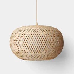 Bamboo Woven Pendant Light - Room Essentials™