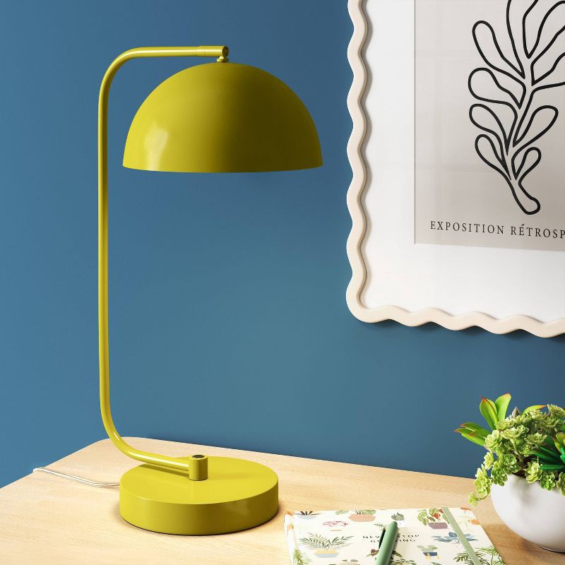 slide 2 of 4, Glossy Metal Table Lamp Green - Room Essentials™, 1 ct