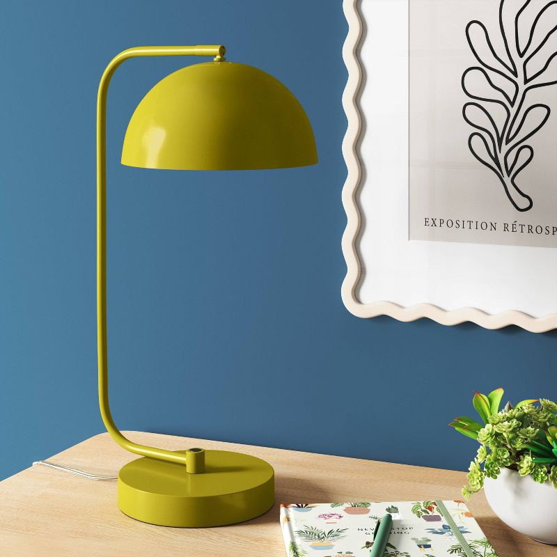 slide 3 of 4, Glossy Metal Table Lamp Green - Room Essentials™, 1 ct