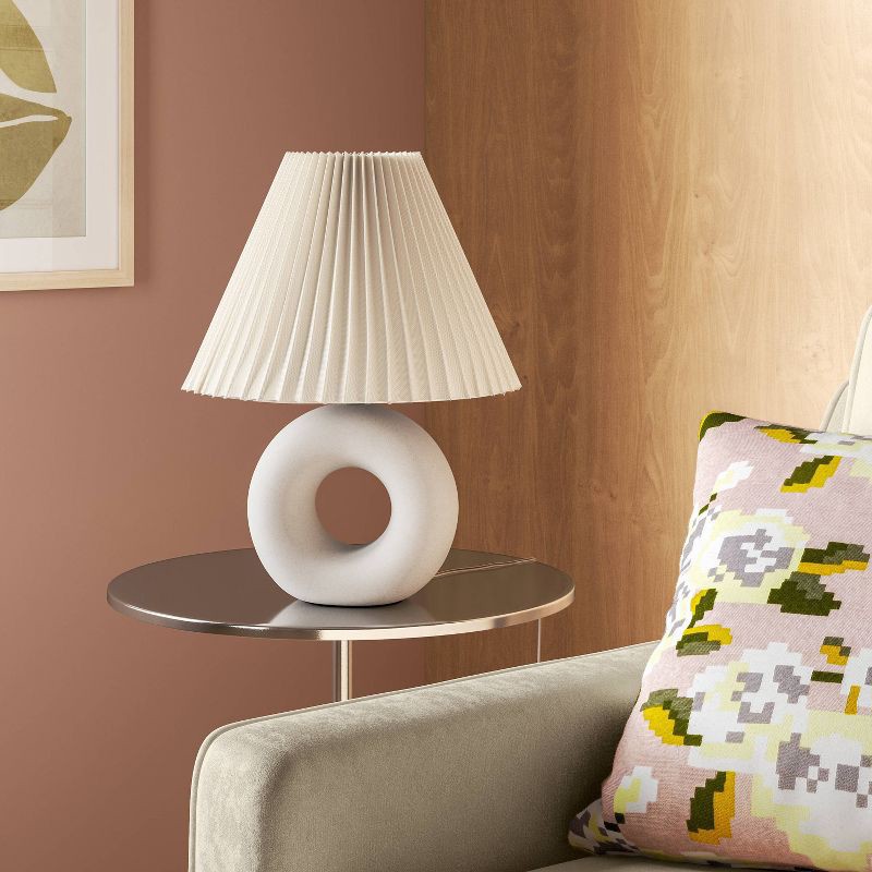 slide 3 of 4, Ceramic Table Lamp White - Room Essentials™, 1 ct
