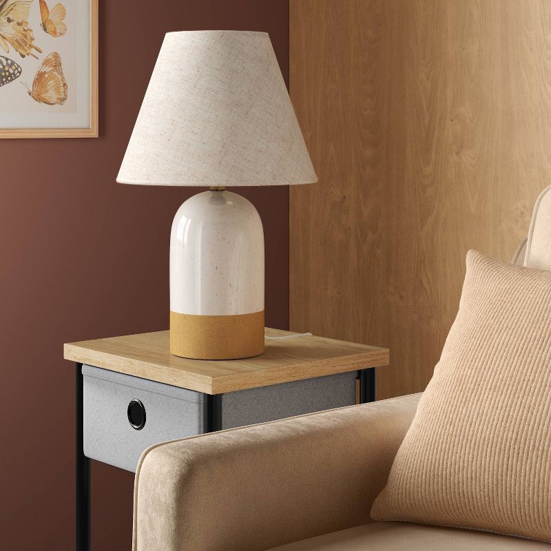 slide 3 of 4, Ceramic Table Lamp Cream/Tan - Room Essentials™, 1 ct