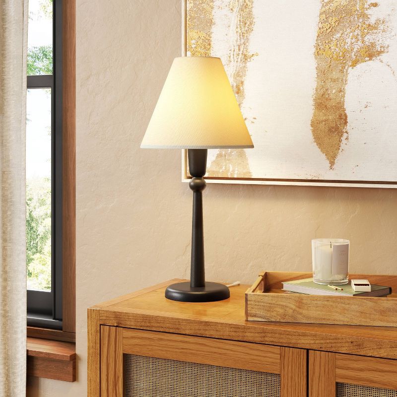 slide 3 of 4, Textured Metal Table Lamp - Threshold™, 1 ct
