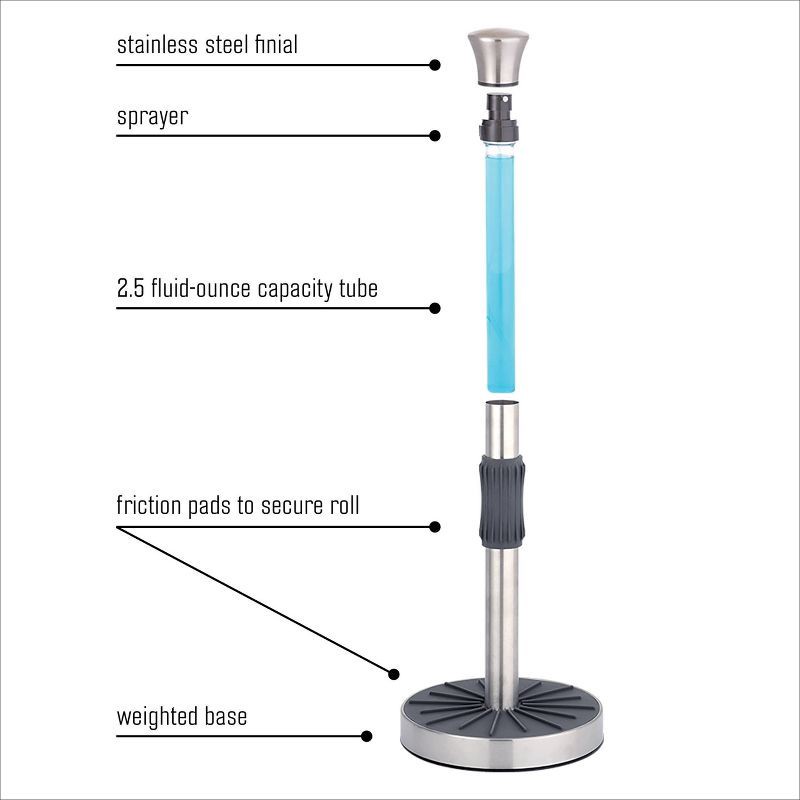 slide 3 of 10, Kamenstein Spray and Clean Paper Towel Holder, 1 ct