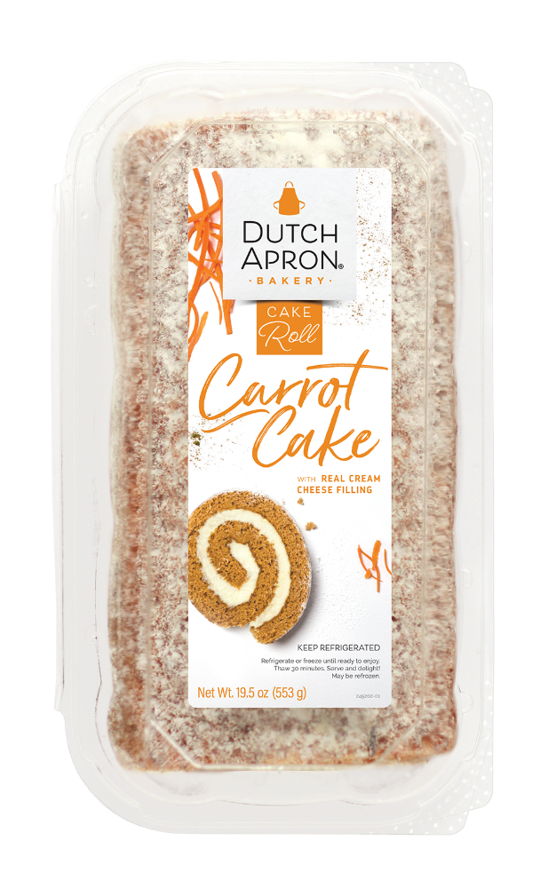 slide 1 of 1, Dutch Apron Bakery Carrot Cake Roll, 19.5 oz