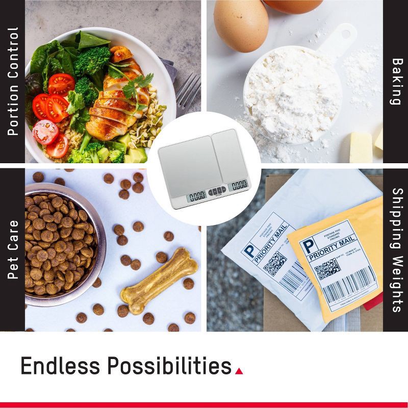 slide 6 of 13, Taylor 11lb Dual Platform Digital Kitchen Food Scale, 11 lb