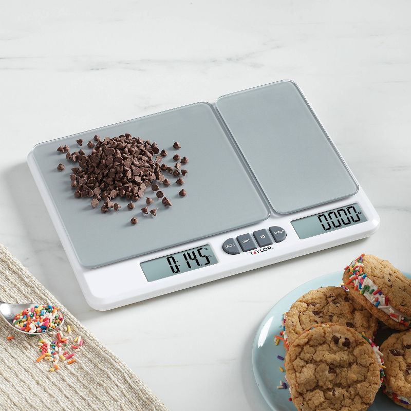 slide 8 of 13, Taylor 11lb Dual Platform Digital Kitchen Food Scale, 11 lb